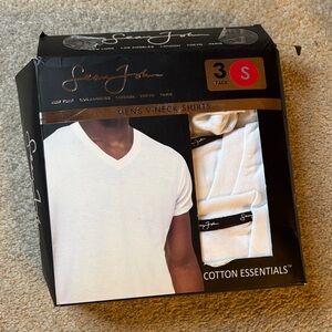 Sean John Men's White V-Neck Undershirts 3-Pack